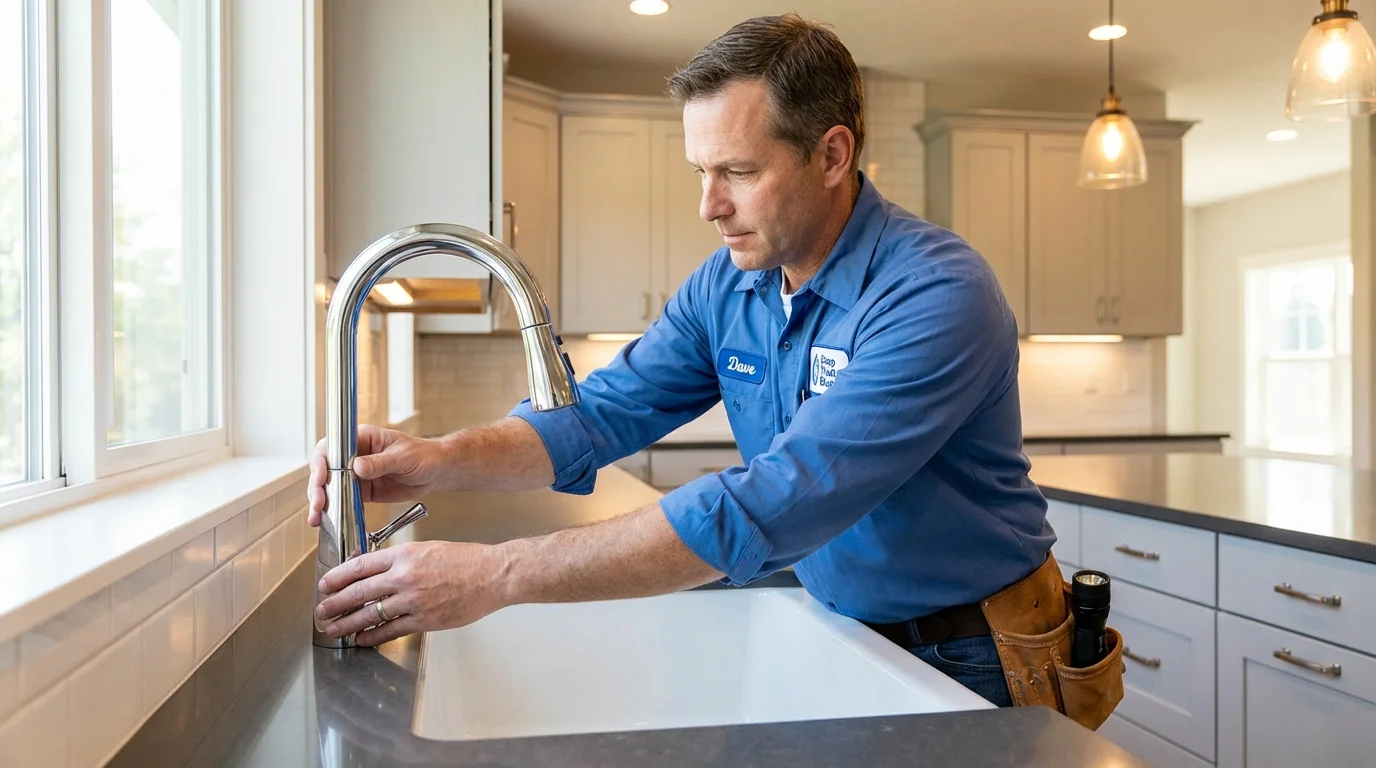 Kitchen faucet installation by Johns Plumbing LLC in Woodinville